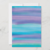 Aquarelle bleu soir Sky Faire-part de mariage (Dos)