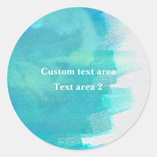 Aquarelle Bleu Sticker d'été Tropical (Devant)