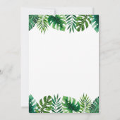 Aquarelle bleu tropical Faire-part de mariage flor (Dos)