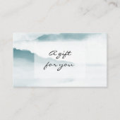 Aquarelle bleu turquoise montagnes certificat cade (Devant)