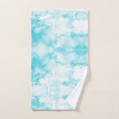 Aquarelle bleu turquoise motif abstrait (Serviette à main)