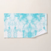 Aquarelle bleu turquoise motif abstrait (Serviette à main)