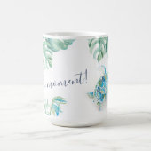 Aquarelle bleu turquoise tropicale Mug de tortue m (Centre)