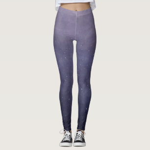 Aquarelle bleu violacé Starry Night Leggings