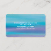 Aquarelle bleu violet couleur Carte de visite (Dos)