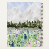 Aquarelle Bleu violet Meurtre de fleurs sur la mon (Dos)