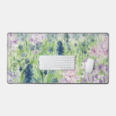 Aquarelle Bleu violet Meurtre de fleurs sur la mon (Clavier et souris)