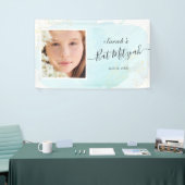 Aquarelle Bleu x or Bannière Bat mitzvah photo (Salon professionnel)