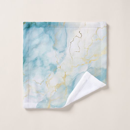 Aquarelle bleue (Gant de toilette)