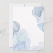 Aquarelle bleue Abstrait Table 1 Carte de siège (Dos)