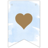 Aquarelle bleue Accueil Baby Bunting drapeaux (Premier drapeau)