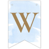 Aquarelle bleue Accueil Baby Bunting drapeaux (Troisième drapeau)