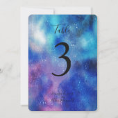 Aquarelle bleue audacieuse | Cartes de numéro de t (Devant)