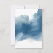 Aquarelle bleue avec/hors repas choix carte RSVP (Dos)