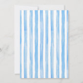 Aquarelle bleue Baby Bootie Baby shower Invitation (Dos)