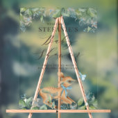 Aquarelle bleue Baby shower de bois de cerf de béb (Neutre)