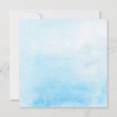 Aquarelle bleue Carte de proposition de parrain mo (Dos)