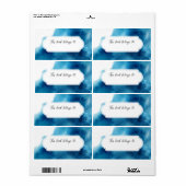 Aquarelle Bleue Ce Livre Appartient Au Étiquette (Feuille entière)