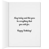 Aquarelle bleue Coeur 80e anniversaire (Intérieur (Droit))