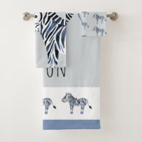 Aquarelle bleue de Cute Boy Zebra Safari bébé enfa