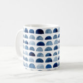 Aquarelle bleue design classique tasse de thé café (Devant gauche)