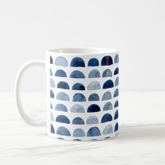Aquarelle bleue design classique tasse de thé café (Gauche)