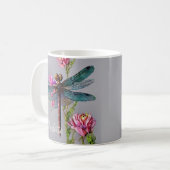 Aquarelle Bleue Dragonfly, Mug de café (Devant gauche)