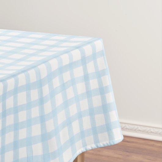 Aquarelle bleue En vichy Baby shower Nappe (In Situ)