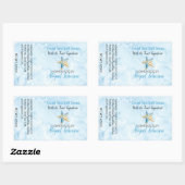 Aquarelle bleue et Étiquette de savon de plage Sta (Feuille)