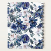 Aquarelle bleue et rose Floral d'hiver (Dos)
