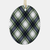 Aquarelle bleue et verte Ornement de Noël (Droite)