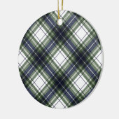 Aquarelle bleue et verte Ornement de Noël (Gauche)