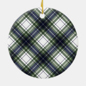 Aquarelle bleue et verte Ornement de Noël (Dos)