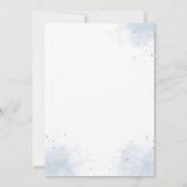 Aquarelle bleue Faire-part de mariage botanique (Dos)