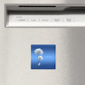 Aquarelle bleue Fleurs aimant (In Situ (Lave-vaisselle))