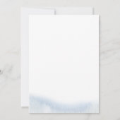 Aquarelle bleue Floral Wedding Invitations (Dos)