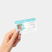 Aquarelle bleue Homeschool Educator ID Badge (Handheld)