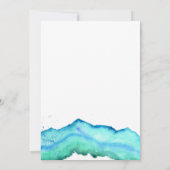 Aquarelle bleue | Invitation Baby shower (Dos)