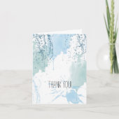 Aquarelle bleue Merci Abstrait (Devant)
