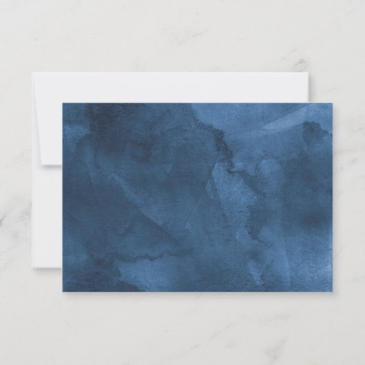 Aquarelle bleue moderne | RSVP bat mitzvah (Dos)