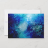 Aquarelle bleue Nebula Enregistrer la carte de dat (Dos)