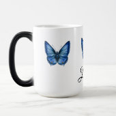 Aquarelle bleue Papillon Cadeaux de café Mug (Gauche)
