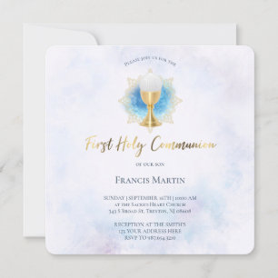 aquarelle bleue première invitation à la communi