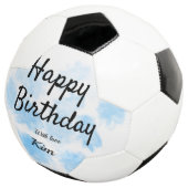 Aquarelle bleue simple anniversaire ajouter votre (3/4)