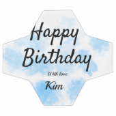 Aquarelle bleue simple anniversaire ajouter votre (Plat)