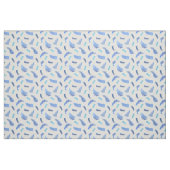 Aquarelle bleue Spots Tissu de linge d'ivoire (Fat Quarter)