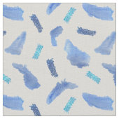 Aquarelle bleue Spots Tissu de linge d'ivoire (Détail)