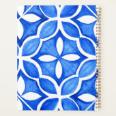 Aquarelle bleue Toscane italienne Carrelage (Dos)