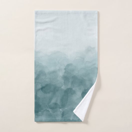 Aquarelle bleue turquoise tropicale (Serviette à main)