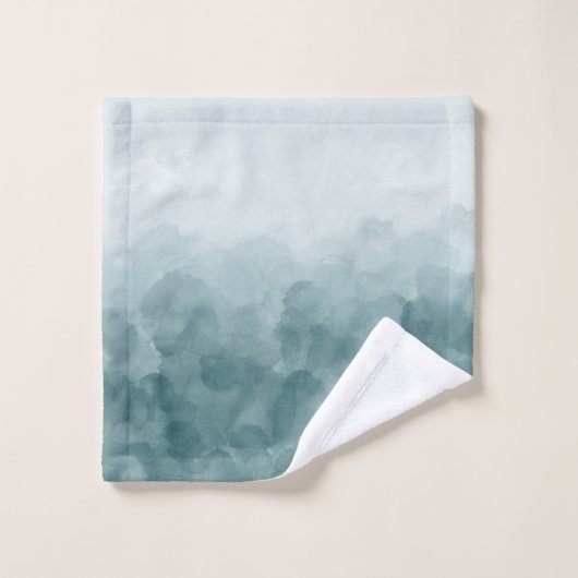Aquarelle bleue turquoise tropicale (Gant de toilette)